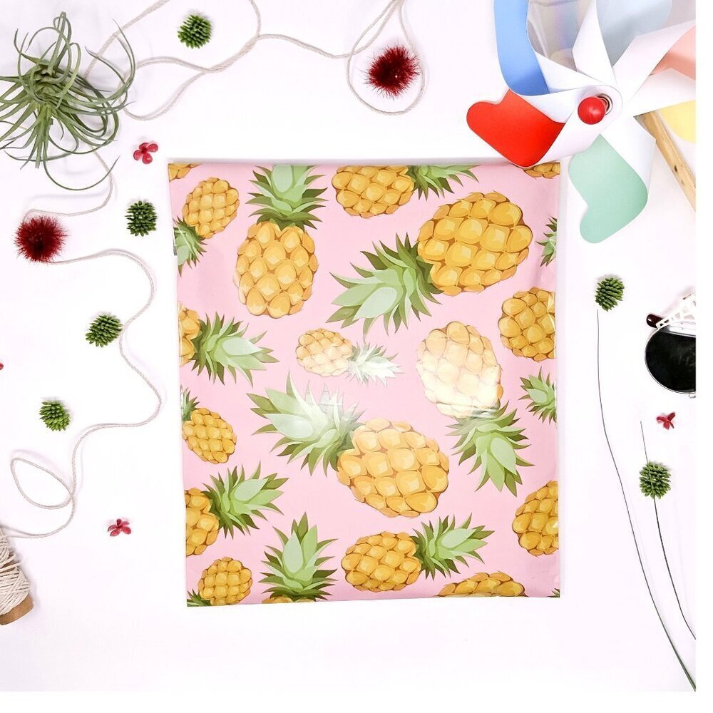 Lot of 20 Pineapple Poly Mailers 10x13 Pink Shipping Envelopes